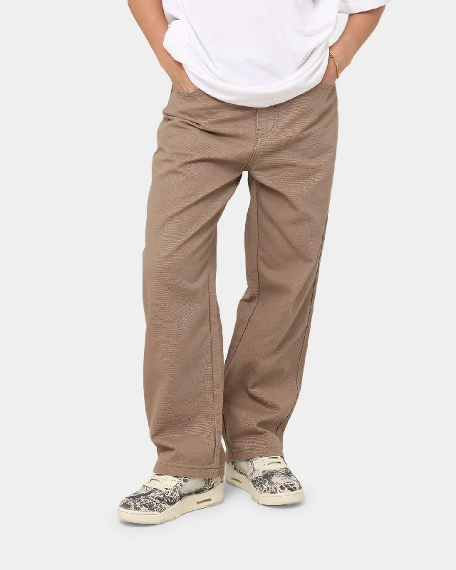 X-Large Bull Denim 91 Pants Sand Relaxed High-Waist Trousers