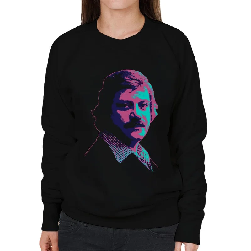 TV Times Actor Oliver Reed 1978 Pop Art Stylised Women's Sweatshirt Hoodie with Magnetic Closure Innovative Modern TV Times Actor Oliver Reed 1978 Pop Art Stylised Women's Sweatshirt Hoodie with Magnetic Closure Innovative Modern