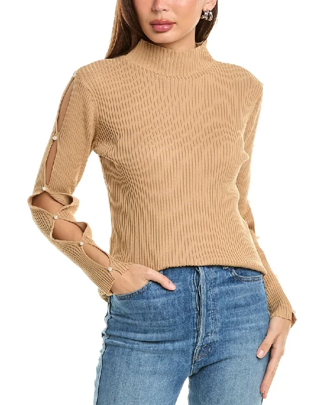 Nanette Nanette Lepore Ribbed Turtleneck Sweater Knit Fabric Woven Fabric Fleece Fabric Nanette Nanette Lepore Ribbed Turtleneck Sweater Knit Fabric Woven Fabric Fleece Fabric