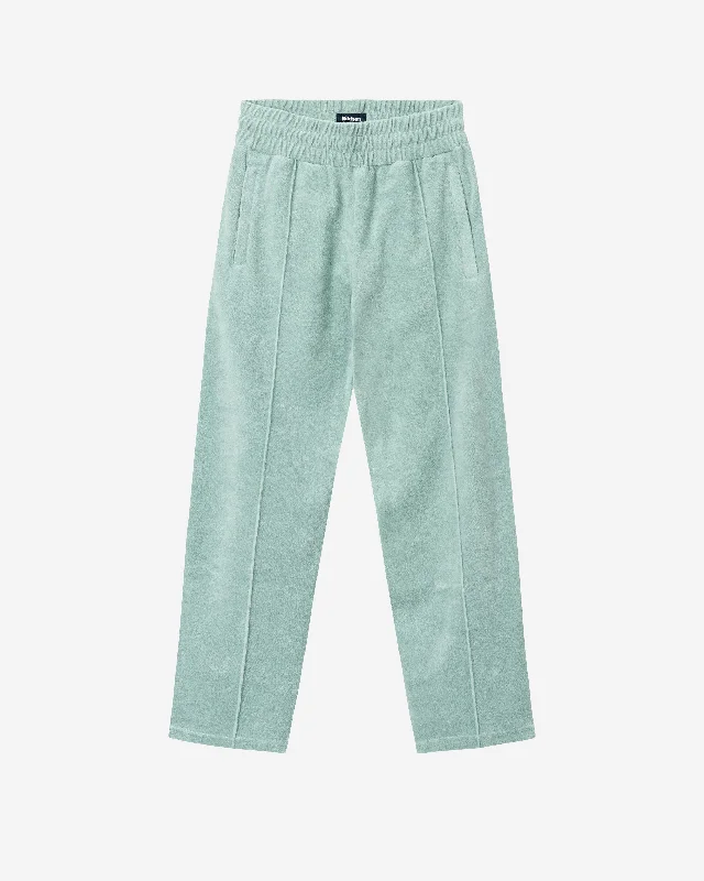 Terry Cropped Pant Grey-Green Cozy Full-Length Pants