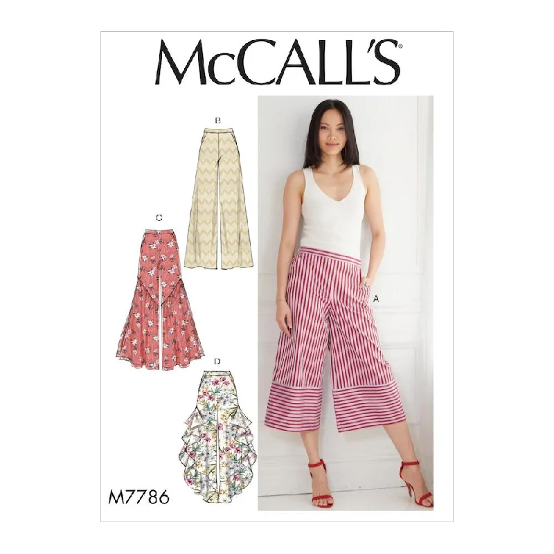 McCall's Pattern M7786 Misses' Pants Relaxed Lounge Trousers