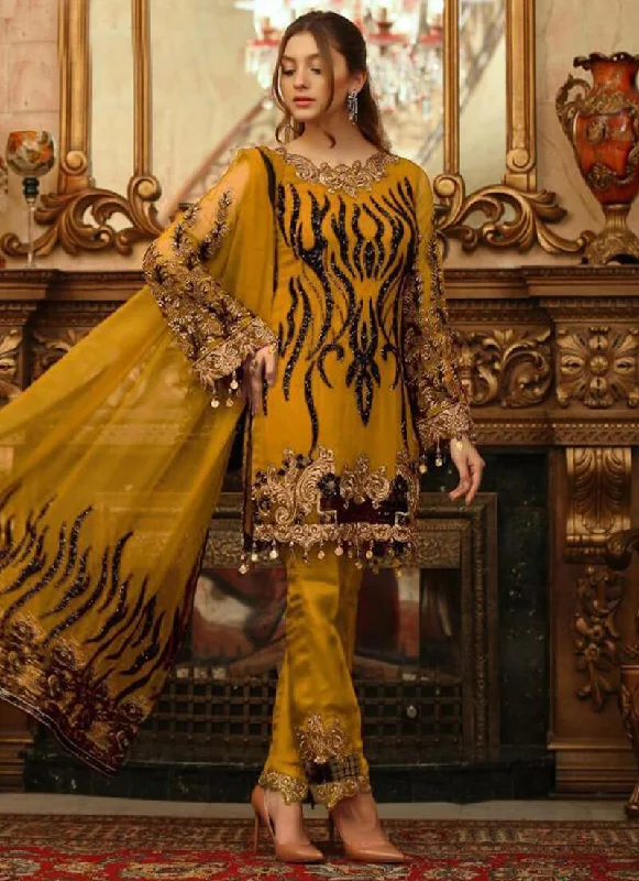 Musterd Heavy Georgette Pant Salwar Suit Elegant Dress Pants