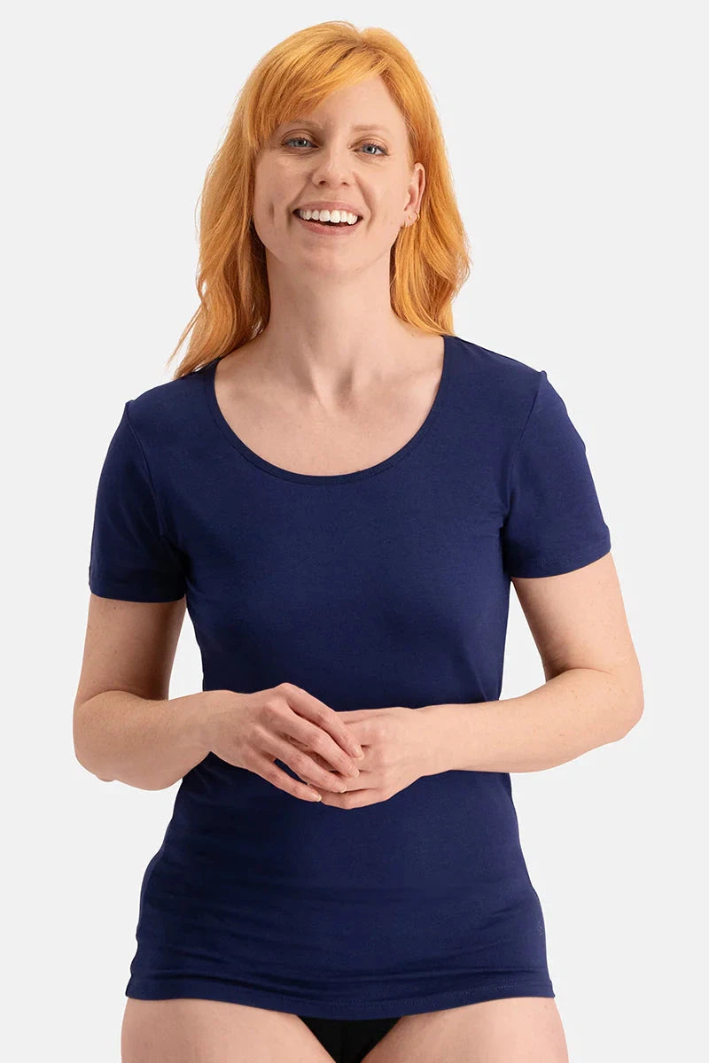 Bamboo Basics Ladies BB Kate Knitted T-Shirt Round Neck 2-pack Fashionable Trendy Casual Bamboo Basics Ladies BB Kate Knitted T-Shirt Round Neck 2-pack Fashionable Trendy Casual