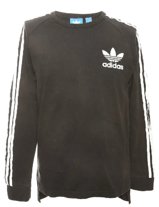 Black Adidas Printed T-shirt - S Terry Blend Velvet Blend Canvas Blend