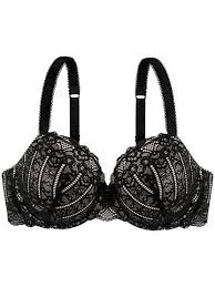 D17455A Celine Lace Full Figure Underwire T-Shirt Bra Hooded Caped Shawl Collar