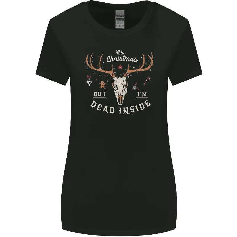Dead Inside Christmas Hunting Hunter Xmas Womens Wider Cut T-Shirt Jersey Fabric Tulle Fabric Batik Fabric Dead Inside Christmas Hunting Hunter Xmas Womens Wider Cut T-Shirt Jersey Fabric Tulle Fabric Batik Fabric