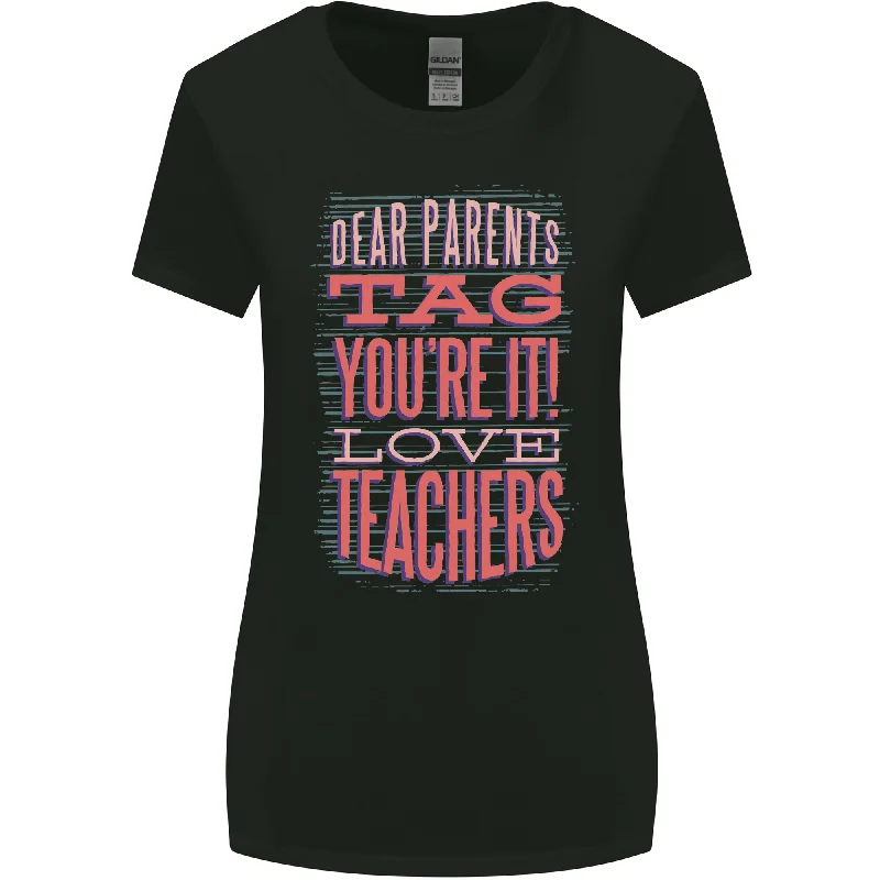 Dear Parents Funny Teacher Teaching Womens Wider Cut T-Shirt Plaid T-Shirt Polka Dot Checkered Dear Parents Funny Teacher Teaching Womens Wider Cut T-Shirt Plaid T-Shirt Polka Dot Checkered