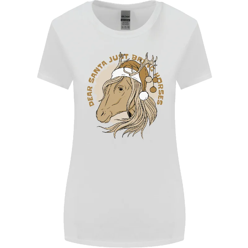 Dear Santa Funny Horse Equestrian Christmas Womens Wider Cut T-Shirt Cozy Warm Stylish Dear Santa Funny Horse Equestrian Christmas Womens Wider Cut T-Shirt Cozy Warm Stylish