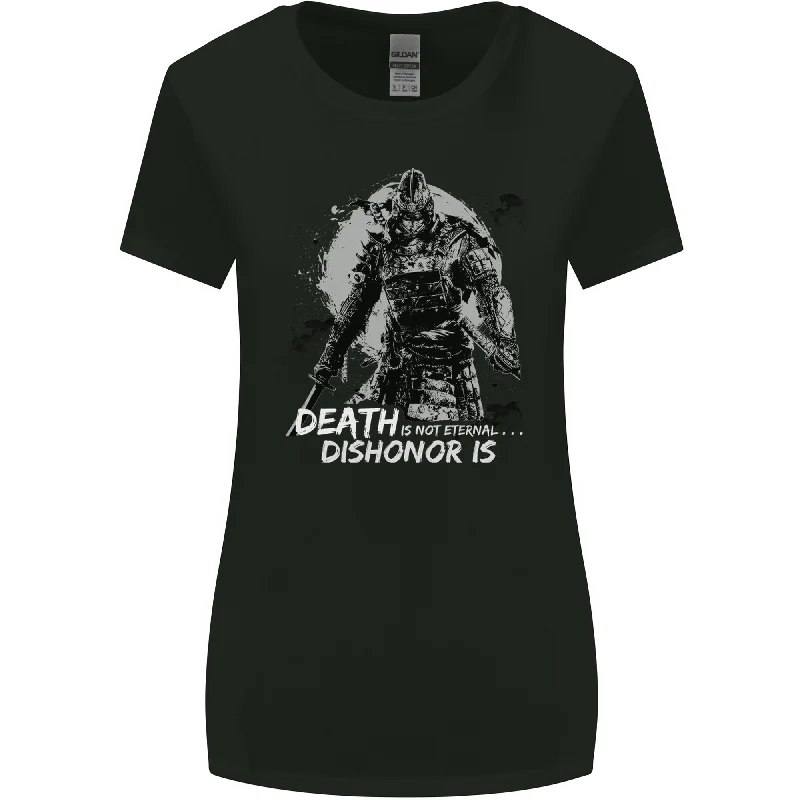 Death Not Eternal Martial Arts MMA Samurai Womens Wider Cut T-Shirt Cashmere Blend Cotton Blend Poly Blend Death Not Eternal Martial Arts MMA Samurai Womens Wider Cut T-Shirt Cashmere Blend Cotton Blend Poly Blend