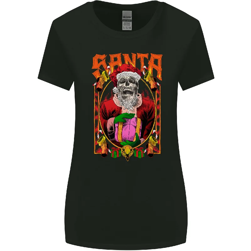 Death Santa Satan Skull Christmas Xmas Womens Wider Cut T-Shirt Machine Wash Dry Clean Hand Wash Death Santa Satan Skull Christmas Xmas Womens Wider Cut T-Shirt Machine Wash Dry Clean Hand Wash