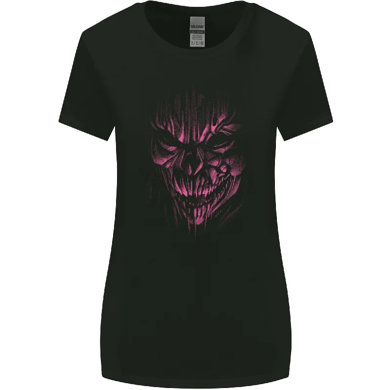 Demon Skull Devil Satan Grim Reaper Gothic Womens Wider Cut T-Shirt Jersey Fabric Tulle Fabric Batik Fabric Demon Skull Devil Satan Grim Reaper Gothic Womens Wider Cut T-Shirt Jersey Fabric Tulle Fabric Batik Fabric