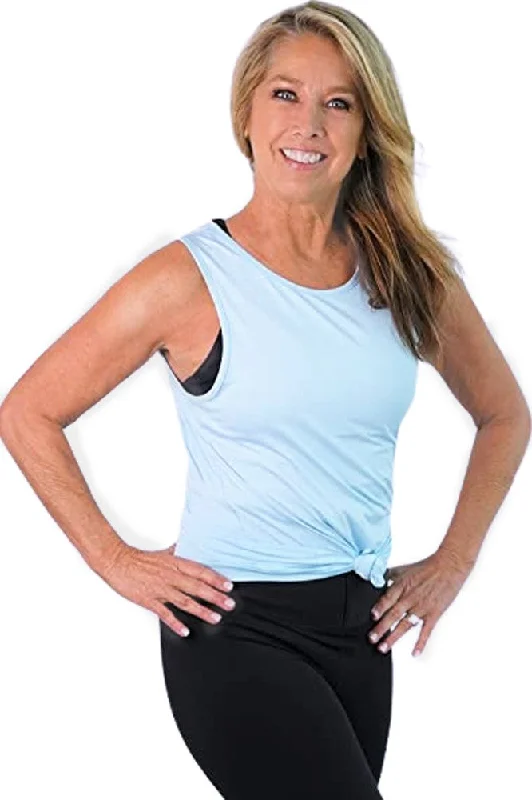 Denise Austin's Sleeveless High Neck Yoga Tank Top - Cool Workout T-Shirt for Summer Polka Dot Checkered Tartan Denise Austin's Sleeveless High Neck Yoga Tank Top - Cool Workout T-Shirt for Summer Polka Dot Checkered Tartan