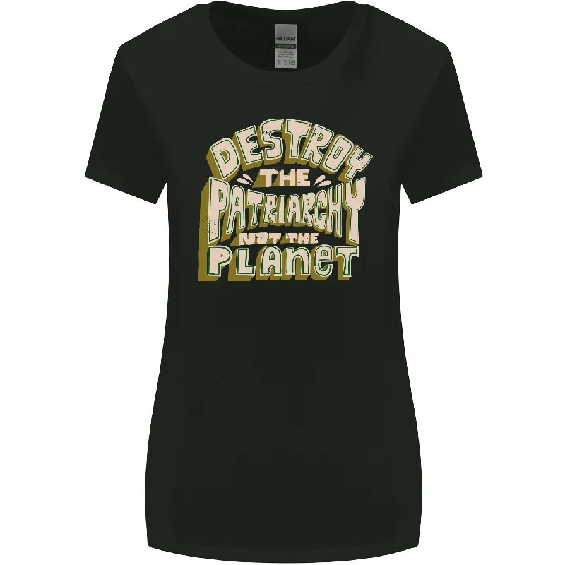 Destroy Patriarchy Not the Planet Climate Change Womens Wider Cut T-Shirt Wool Fabric Cashmere Fabric Tweed Fabric Destroy Patriarchy Not the Planet Climate Change Womens Wider Cut T-Shirt Wool Fabric Cashmere Fabric Tweed Fabric