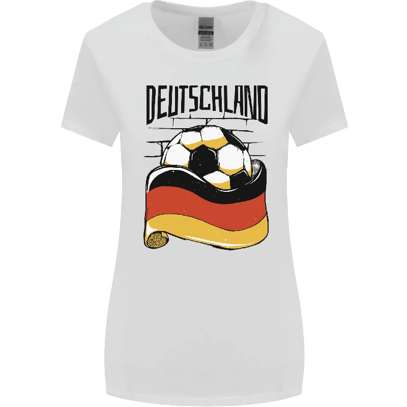 Deutschland Football Germany German Soccer Womens Wider Cut T-Shirt Lace Blend Ribbed Blend Corduroy Blend Deutschland Football Germany German Soccer Womens Wider Cut T-Shirt Lace Blend Ribbed Blend Corduroy Blend