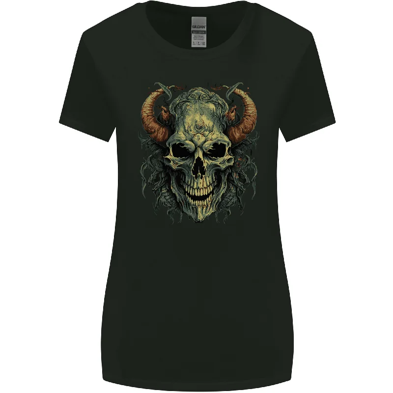 Devil Skull Demon Grim Reaper Satan Womens Wider Cut T-Shirt Anti-Shrink Durable Soft Devil Skull Demon Grim Reaper Satan Womens Wider Cut T-Shirt Anti-Shrink Durable Soft