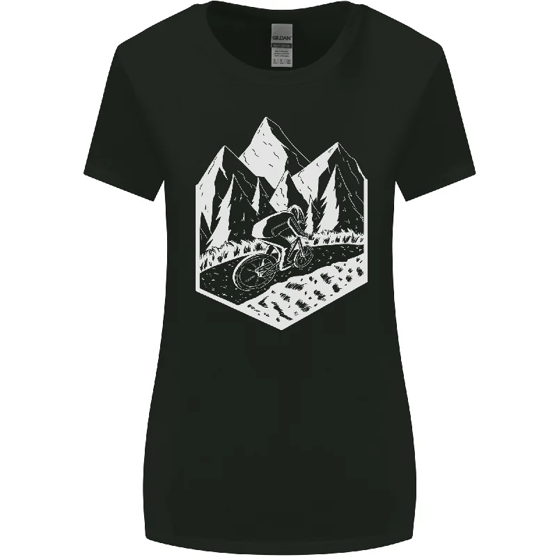 DH Downhill Mountain Biking Cycling Bicycle Womens Wider Cut T-Shirt Notch Collar Peter Pan Collar Cowl Neck DH Downhill Mountain Biking Cycling Bicycle Womens Wider Cut T-Shirt Notch Collar Peter Pan Collar Cowl Neck