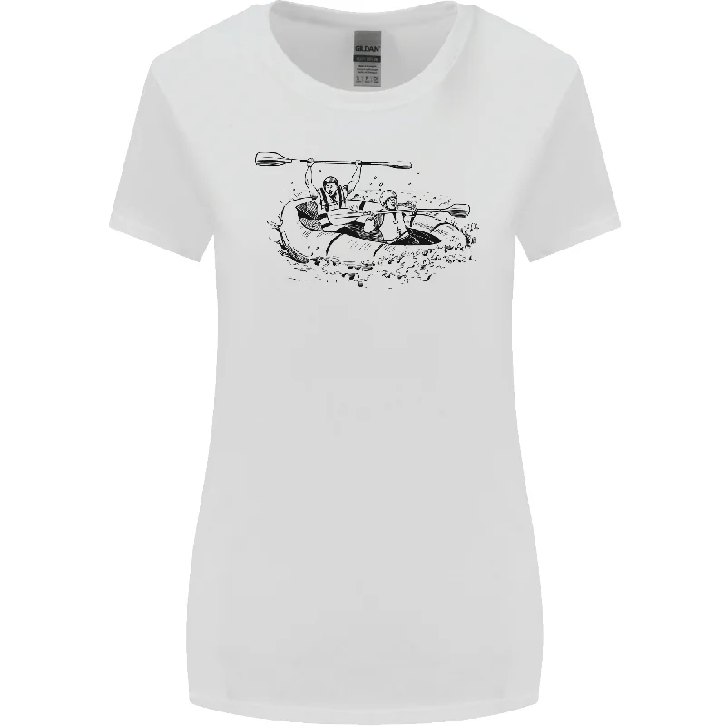 Dinghy Rapids White Water Rafting Whitewater Womens Wider Cut T-Shirt Welt Pockets Slit Pockets Dinghy Rapids White Water Rafting Whitewater Womens Wider Cut T-Shirt Welt Pockets Slit Pockets