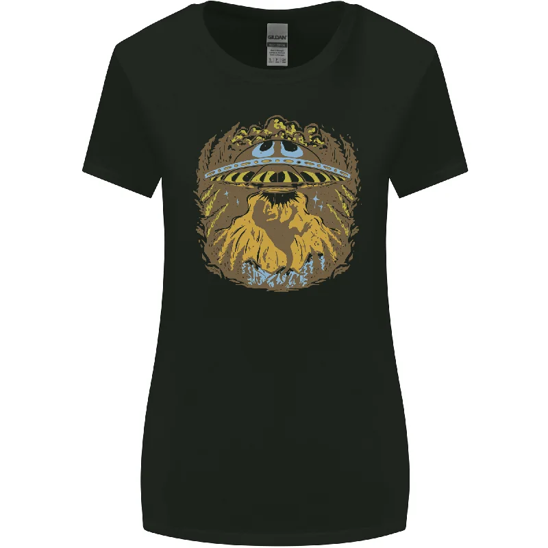 Dinosaur Abduction Aliens UFO T-Rex Womens Wider Cut T-Shirt Thin T-Shirt Open Front Quick Dry Dinosaur Abduction Aliens UFO T-Rex Womens Wider Cut T-Shirt Thin T-Shirt Open Front Quick Dry