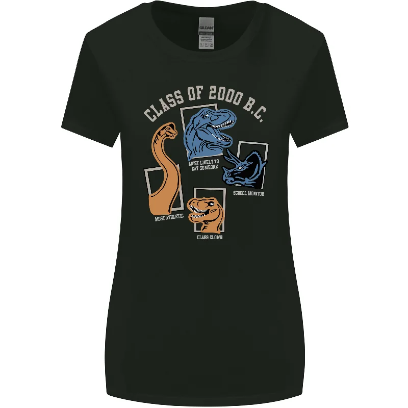 Dinosaur Class of 2000 BC Funny T-Rex Womens Wider Cut T-Shirt Iron Safe Non-Iron Wrinkle Free Dinosaur Class of 2000 BC Funny T-Rex Womens Wider Cut T-Shirt Iron Safe Non-Iron Wrinkle Free