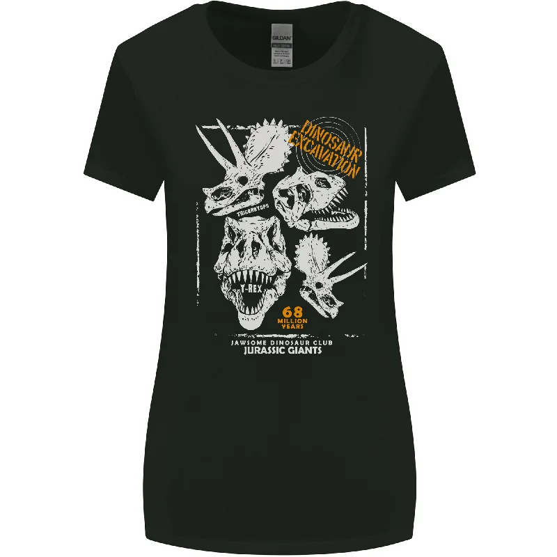 Dinosaur Excavation Palaeontology Womens Wider Cut T-Shirt Front Pockets Side Pockets Patch Pockets Dinosaur Excavation Palaeontology Womens Wider Cut T-Shirt Front Pockets Side Pockets Patch Pockets