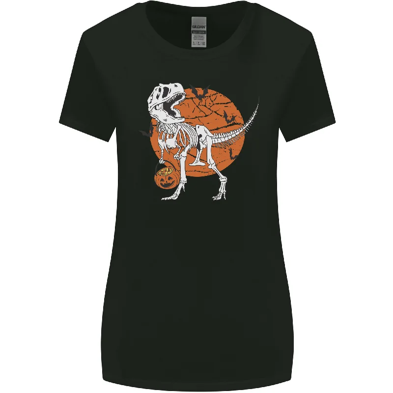 Dinosaur Halloween T-Rex Womens Wider Cut T-Shirt Nylon Fabric Polyester Fabric Spandex Fabric Dinosaur Halloween T-Rex Womens Wider Cut T-Shirt Nylon Fabric Polyester Fabric Spandex Fabric
