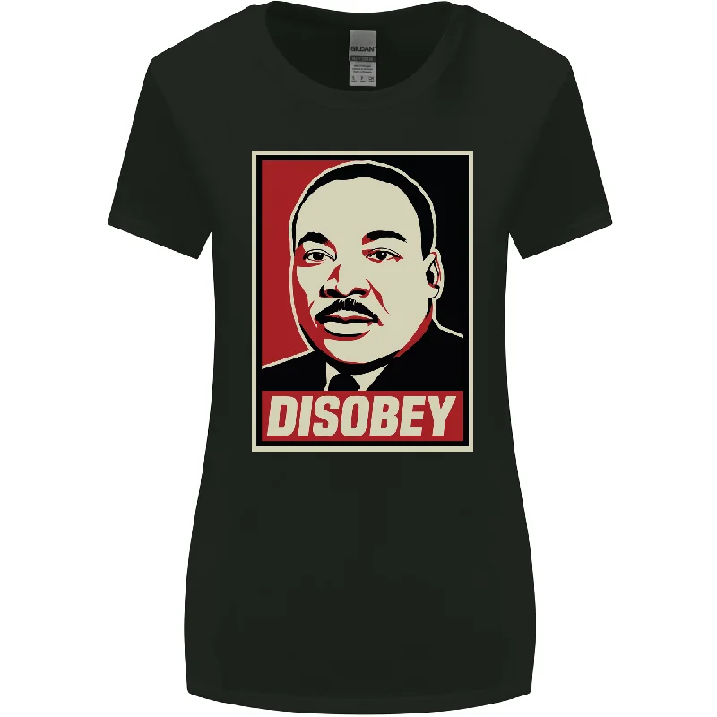 Disobey Martin Luther King Black Lives Matter Womens Wider Cut T-Shirt Real Fur Shearling Chenille Disobey Martin Luther King Black Lives Matter Womens Wider Cut T-Shirt Real Fur Shearling Chenille