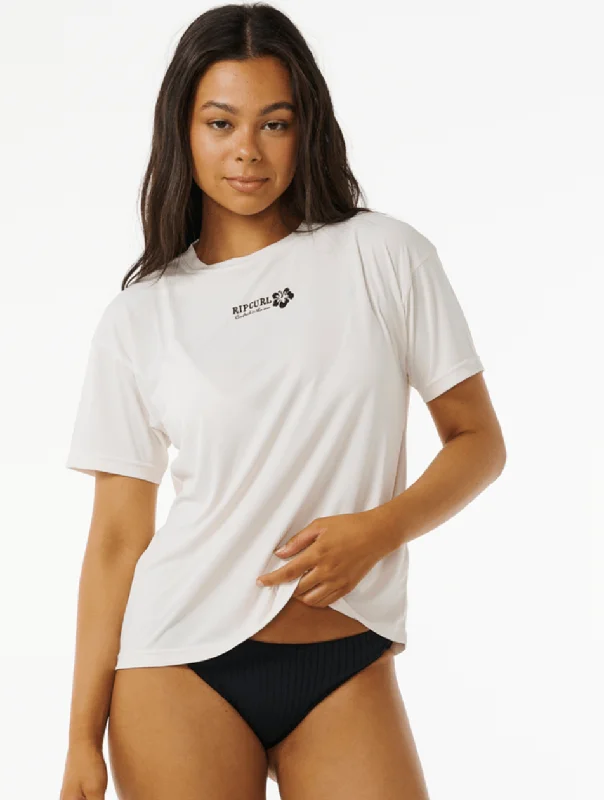 Hibiscus Surf lite UPF 50 Tee Solid Color Striped Floral