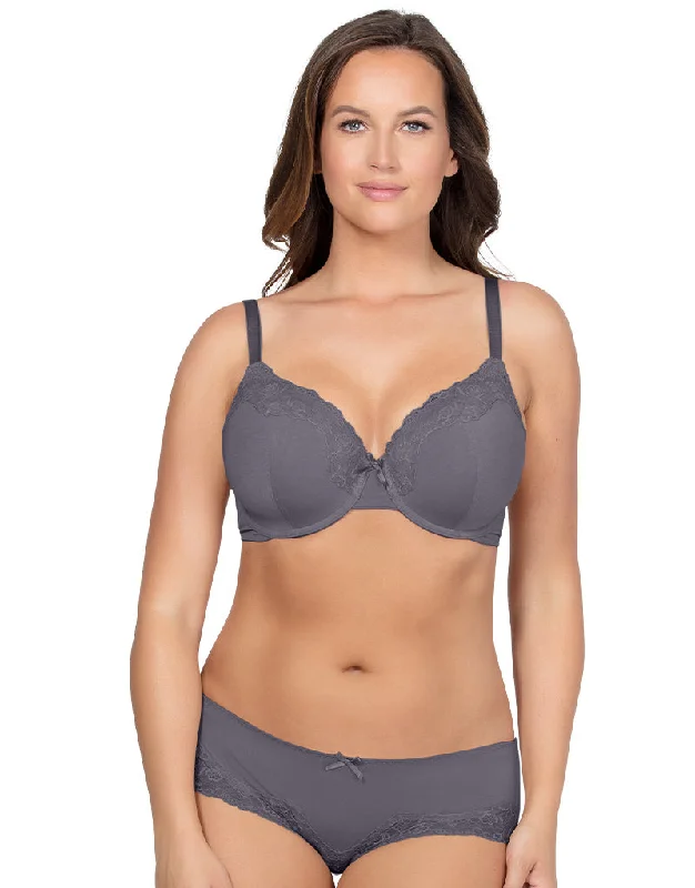 Parfait Tess Moulded T-Shirt Bra Charcoal Grey Terry Blend Velvet Blend Canvas Blend Parfait Tess Moulded T-Shirt Bra Charcoal Grey Terry Blend Velvet Blend Canvas Blend