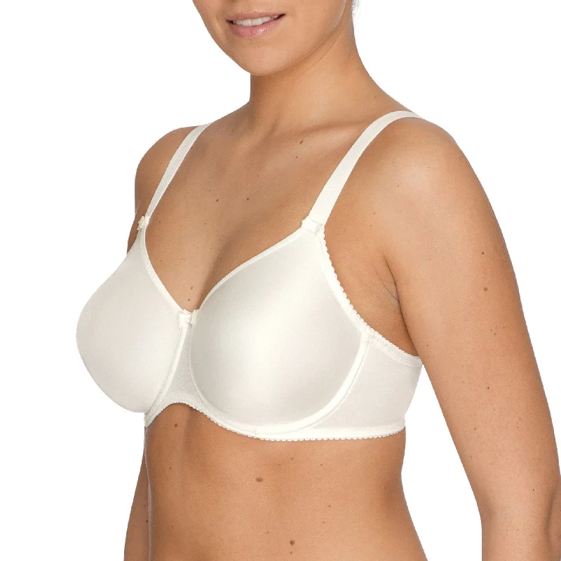 Satin Smooth Classic T-Shirt (Ivory) Bra B-H Spandex Blend Rayon Blend Denim Blend