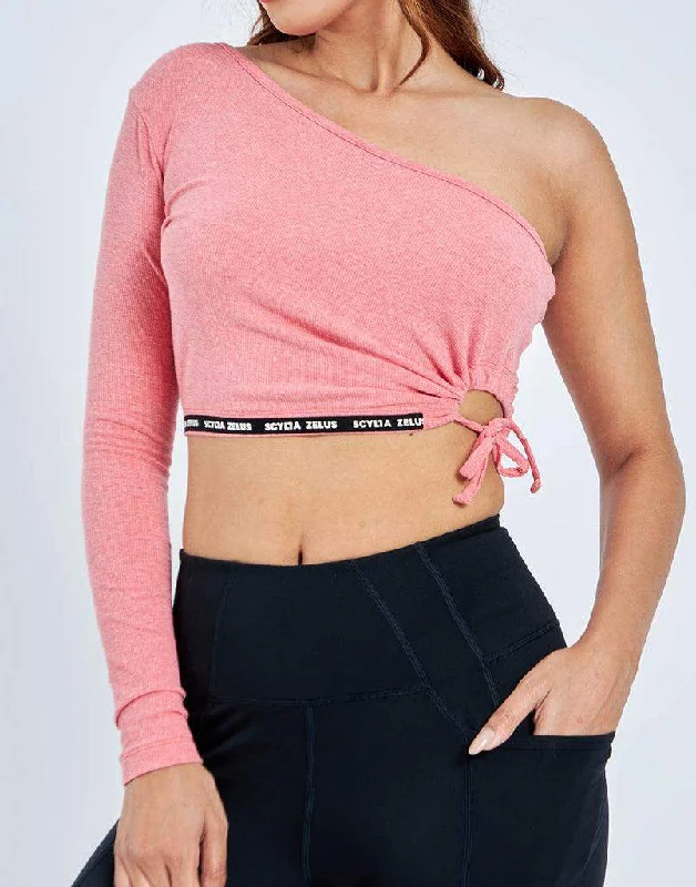 Vince asymmetrical Crop Tee Polka Dot Checkered Tartan