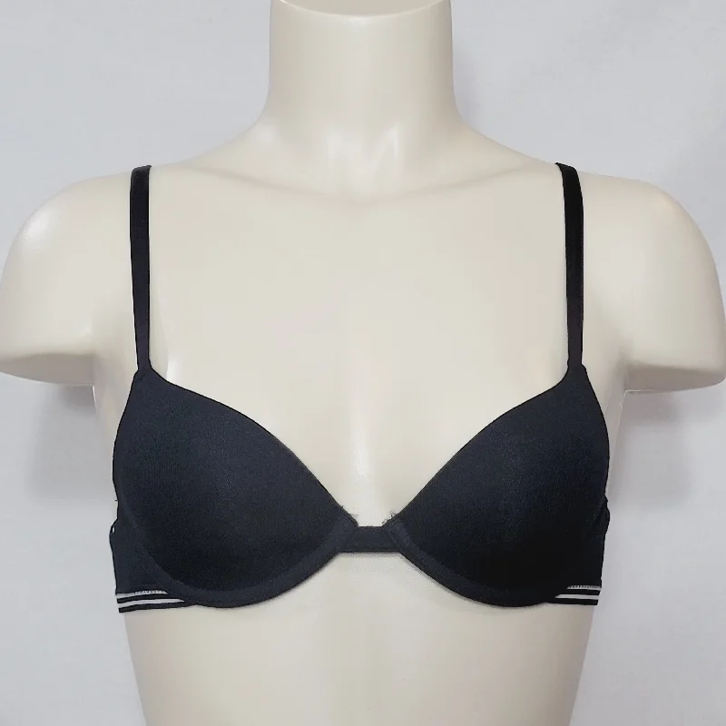 Xhilaration Cotton T-Shirt Convertible UW Bra 32AA Ebony Black Cozy Warm Stylish