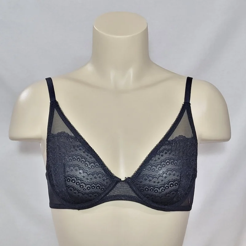 Xhilaration Unlined T-Shirt Lace Underwire Bra 34B Ebony Black Spandex Blend Rayon Blend Denim Blend Xhilaration Unlined T-Shirt Lace Underwire Bra 34B Ebony Black Spandex Blend Rayon Blend Denim Blend