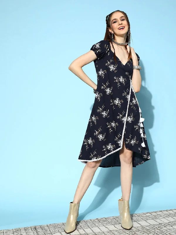 Women Blue Cotton Dress