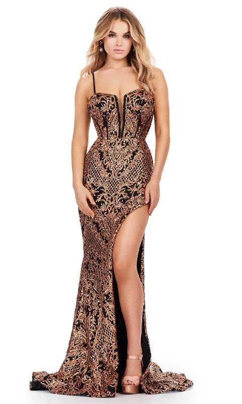 Ashley Lauren 11464 - Sequin Pattern Sweetheart Prom Dress