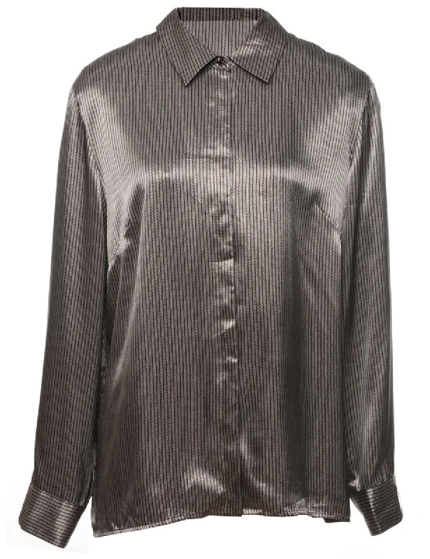 Brown Blouse - XL Versatile Layering Blouse