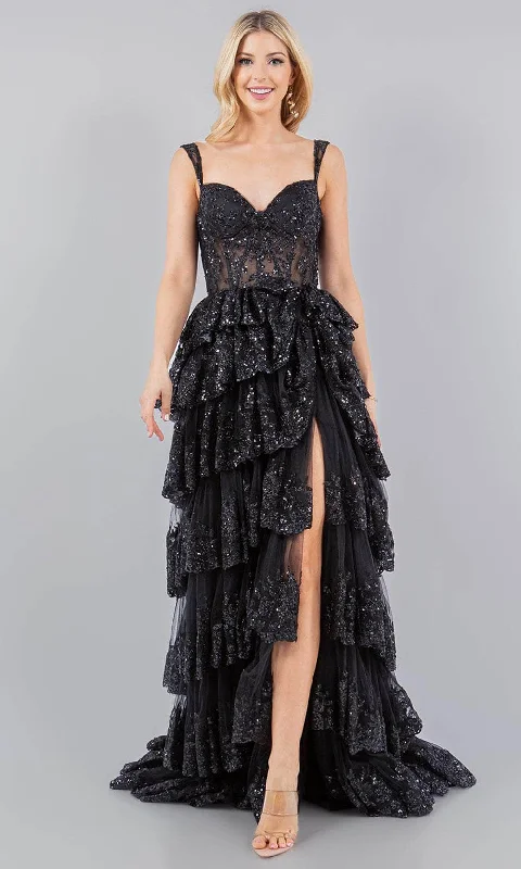 Cinderella Couture 8093J - Sweetheart Neck Embroidered Prom Dress