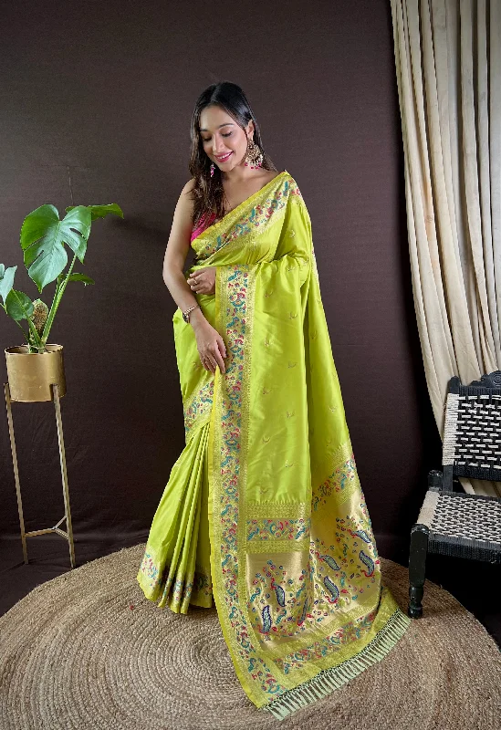 Women Party Wear Designer Heavy Jari Worked Paithani Silk Saree With Un Stitched Blouse Mandarin Collar Blouse Women Party Wear Designer Heavy Jari Worked Paithani Silk Saree With Un Stitched Blouse Mandarin Collar Blouse