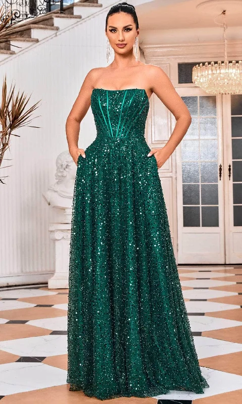 J'Adore Dresses J24022 - Sequin A-Line Prom Dress