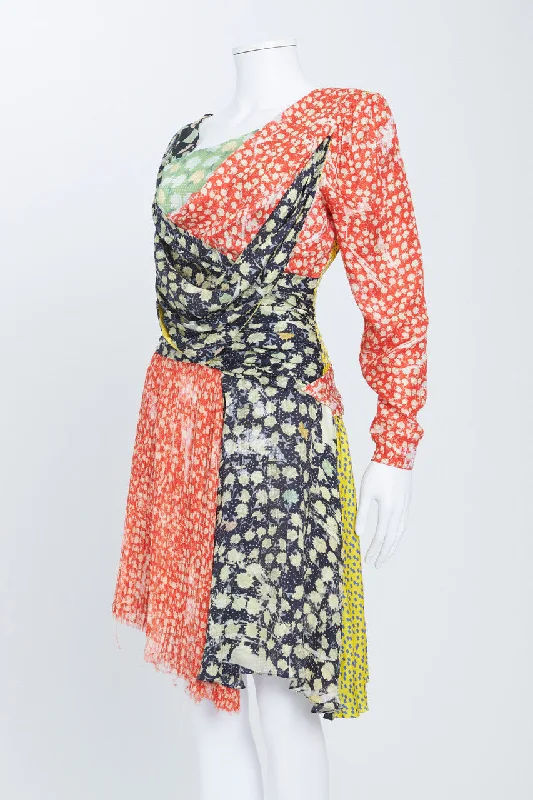Multicoloured Printed Dress