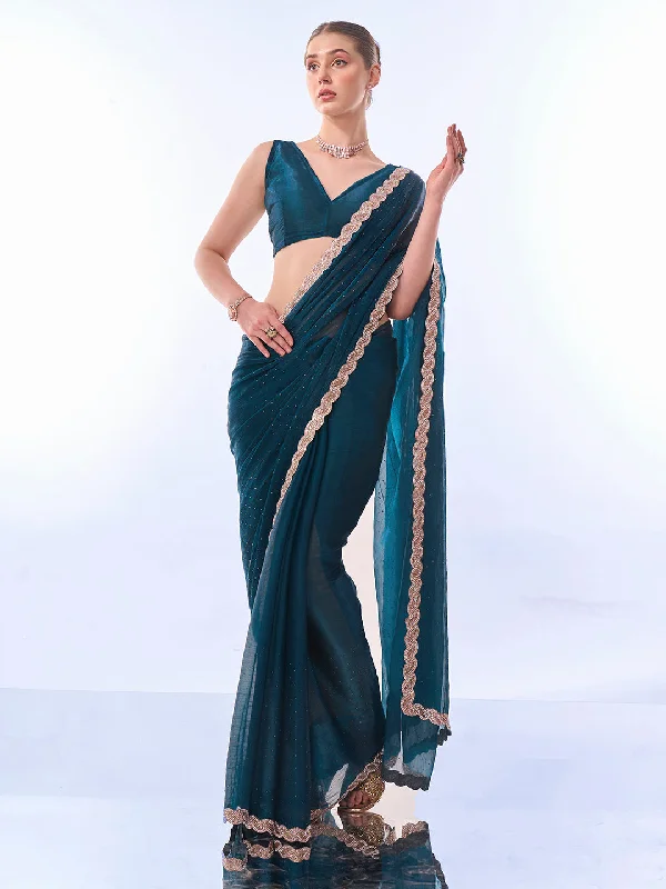 Women Party Wear Printed Premium Organza Saree With Un Stitched Blouse Subtle Shimmer Blouse Women Party Wear Printed Premium Organza Saree With Un Stitched Blouse Subtle Shimmer Blouse