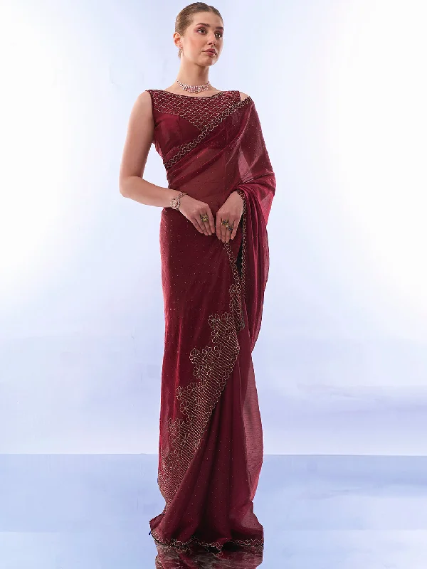 Women Party Wear Printed Premium Organza Saree With Un Stitched Blouse Classic Minimalist Blouse Women Party Wear Printed Premium Organza Saree With Un Stitched Blouse Classic Minimalist Blouse