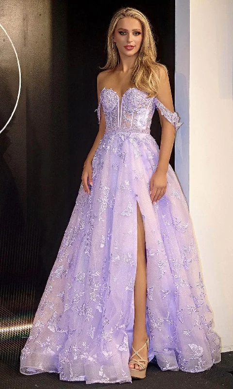 Portia and Scarlett PS24513X - Lace Detailed A-Line Prom Dress