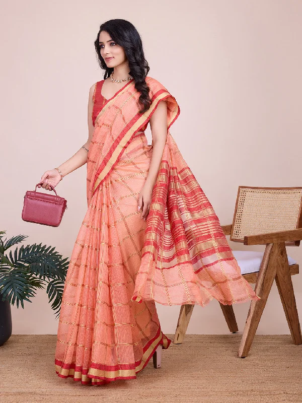 Women Casual Wear Designer Kota Doriya(Semi Cotton) Soft Silk Saree With Un Stitched Blouse Soft Modal Blouse Women Casual Wear Designer Kota Doriya(Semi Cotton) Soft Silk Saree With Un Stitched Blouse Soft Modal Blouse