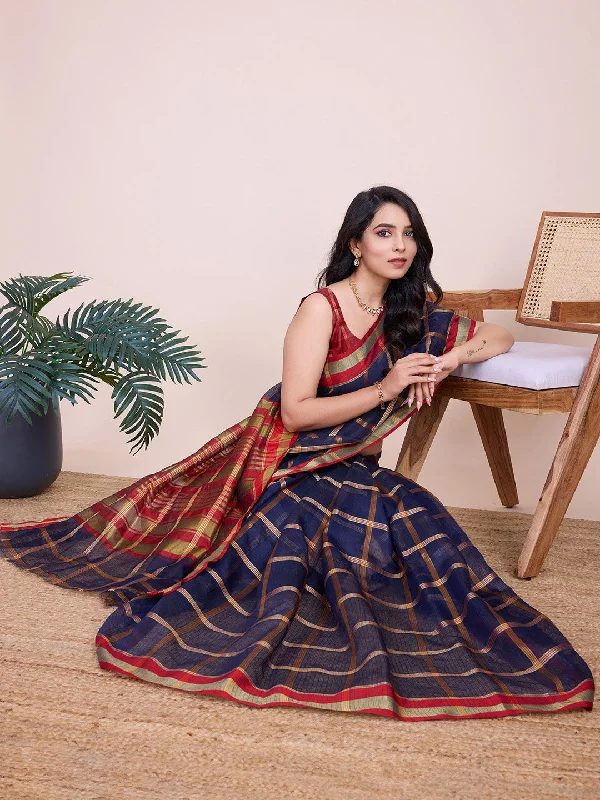 Women Casual Wear Designer Kota Doriya(Semi Cotton) Soft Silk Saree With Un Stitched Blouse Asymmetric Hem Blouse Women Casual Wear Designer Kota Doriya(Semi Cotton) Soft Silk Saree With Un Stitched Blouse Asymmetric Hem Blouse