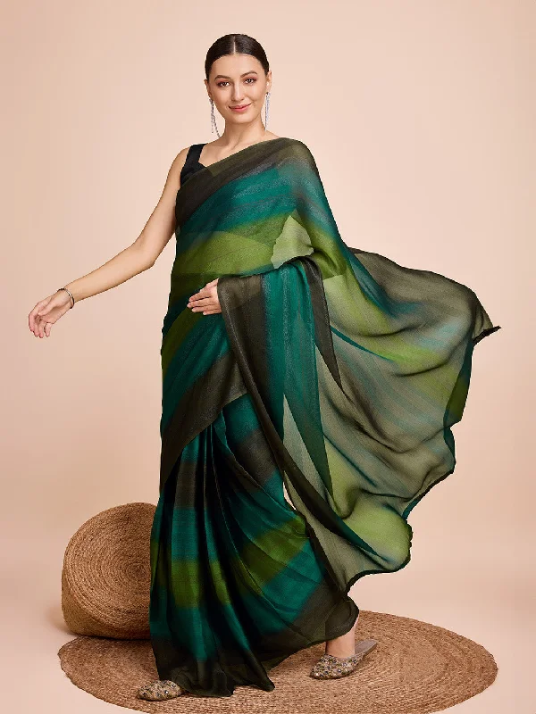Women Casual Wear Digital Printed Chiffon Silk Saree With Un Stitched Blouse Chic Off-Shoulder Blouse Women Casual Wear Digital Printed Chiffon Silk Saree With Un Stitched Blouse Chic Off-Shoulder Blouse