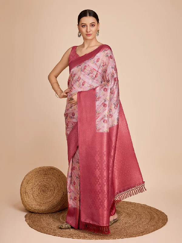 Women Party Wear Semi Kanjivaram Silk Ready To Wear Saree With Un Stitched Blouse(Size Up To 42) Slim Fit Blouse Women Party Wear Semi Kanjivaram Silk Ready To Wear Saree With Un Stitched Blouse(Size Up To 42) Slim Fit Blouse