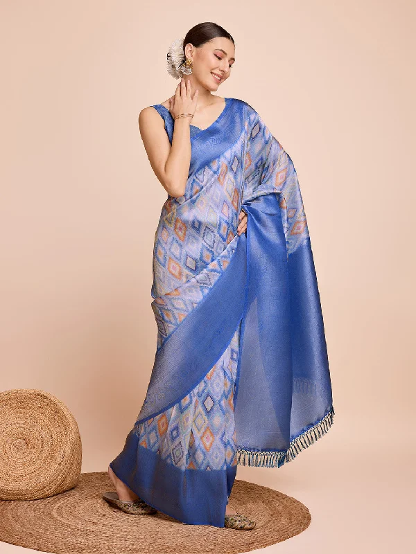 Women Party Wear Semi Kanjivaram Silk Ready To Wear Saree With Un Stitched Blouse(Size Up To 42) Pleated Collar Blouse Women Party Wear Semi Kanjivaram Silk Ready To Wear Saree With Un Stitched Blouse(Size Up To 42) Pleated Collar Blouse