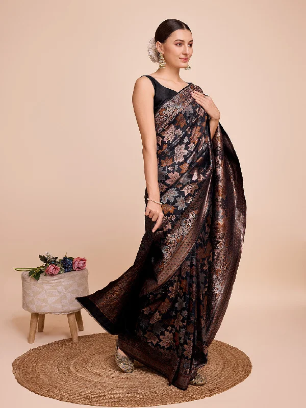 Women Party Wear Double Jari Weaving Pure Silk Saree With Un Stitched Blouse Elegant Office Blouse Women Party Wear Double Jari Weaving Pure Silk Saree With Un Stitched Blouse Elegant Office Blouse