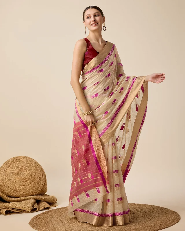 Women Party Wear Designer Semi Cotton Soft Silk Saree With Un Stitched Blouse Drape Neck Blouse Women Party Wear Designer Semi Cotton Soft Silk Saree With Un Stitched Blouse Drape Neck Blouse