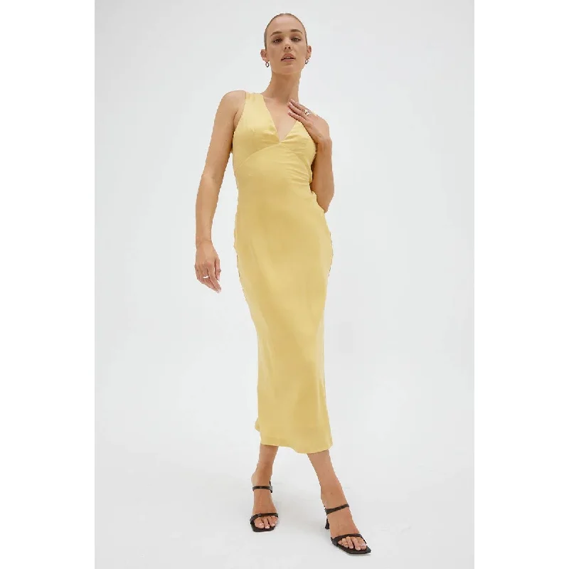 Sovere Arcade Slip Dress - Golden